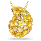 swarovski gema pendant and brooch  yellow  gold tone plated