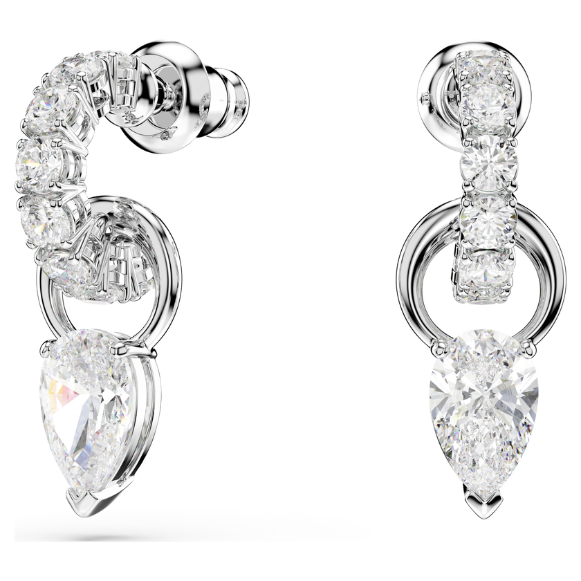 swarovski mesmera set  pear cut  round cut  white  rhodium plated