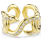 swarovski dextera open ring  round cut  white  gold tone plated