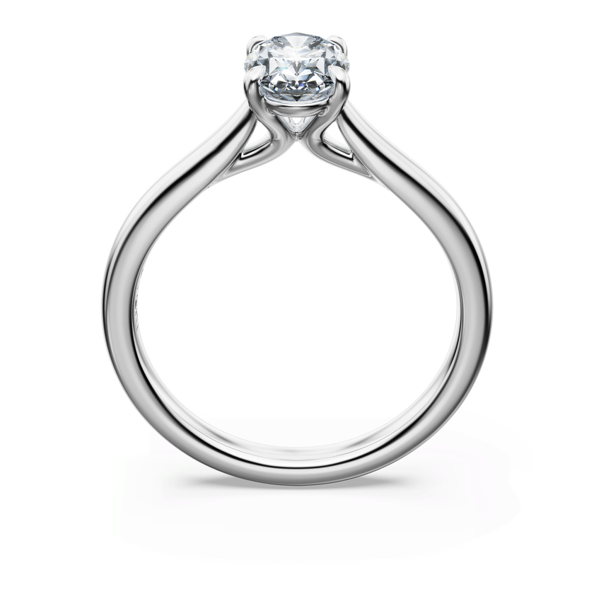 swarovski eternity solitaire ring  laboratory grown diamonds 1 ct tw  oval cut  18k white gold