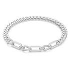 swarovski dextera necklace  pav   statement  mixed links  white  rhodium plated