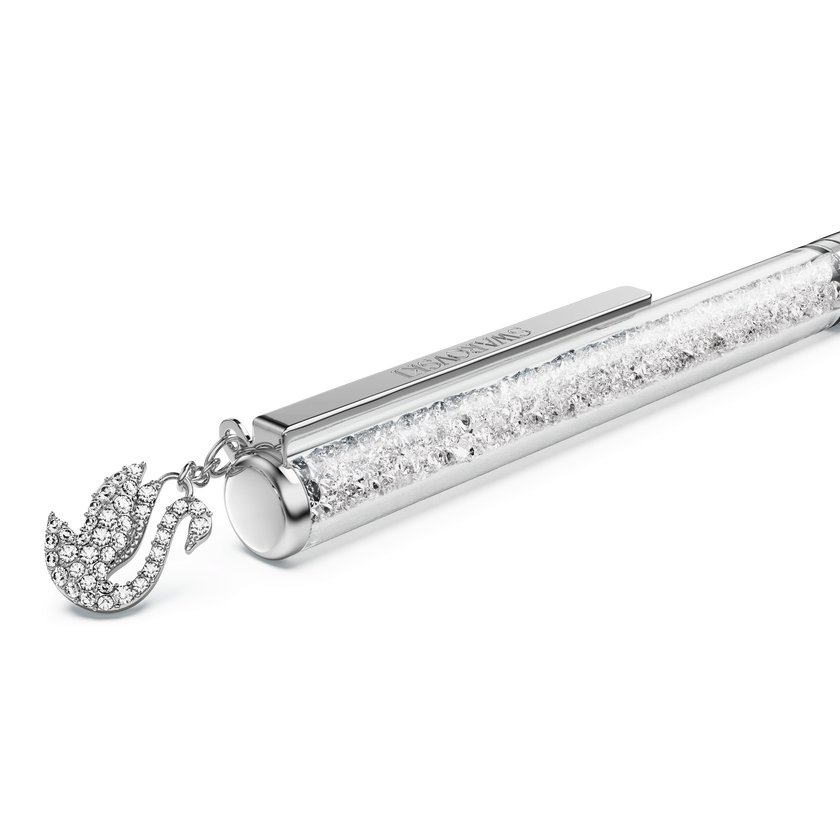 swarovski crystalline ballpoint pen  swan  chrome plated