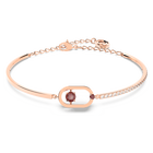 Swarovski Sparkling Dance bracelet, Round cut, Oval shape, Red, Rose gold-tone plated