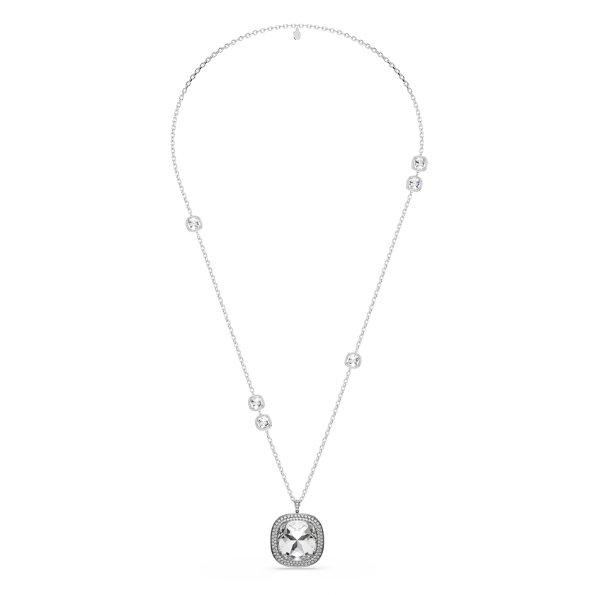 swarovski una angelic pendant and brooch  cushion cut  white  mixed plating