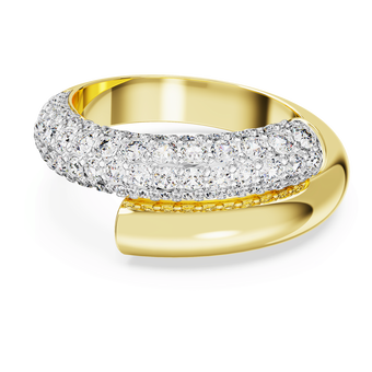 swarovski dextera cocktail ring  white  gold tone plated