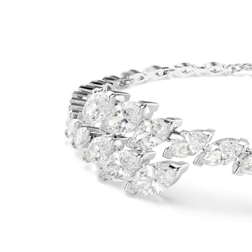 swarovski mesmera bracelet  marquise cut  white  rhodium plated