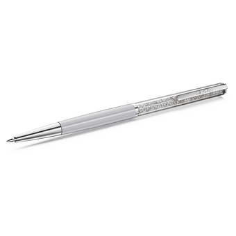 swarovski crystalline ballpoint pen  gray  gray lacquered  chrome plated