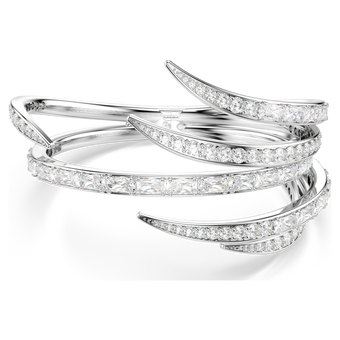 swarovski vienna bangle  mixed cuts  white  rhodium plated