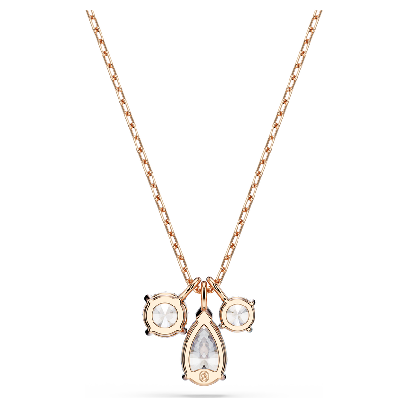 swarovski mesmera pendant  mixed cuts  white  rose gold tone plated
