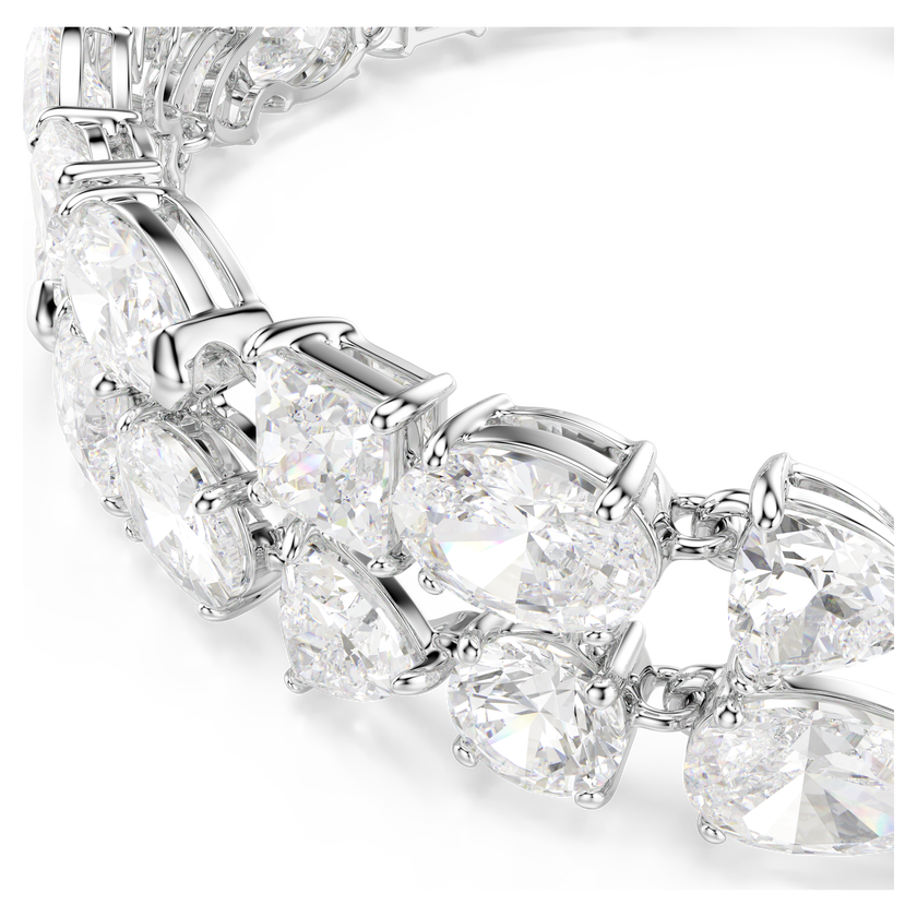 swarovski mesmera bracelet  mixed cuts  white  rhodium plated