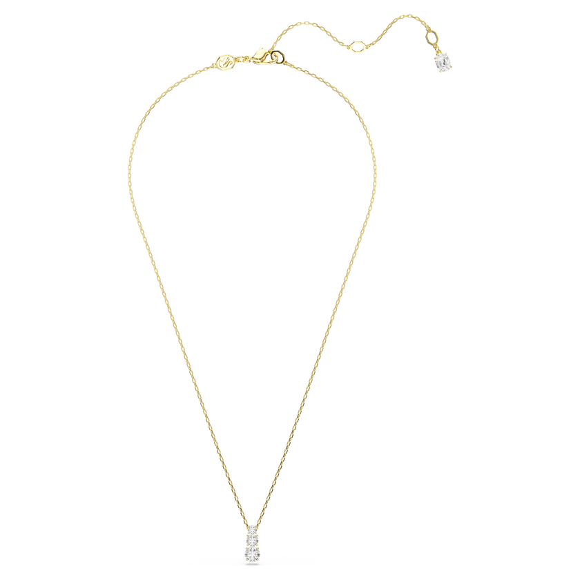 swarovski stilla attract pendant  round cut  white  gold tone plated