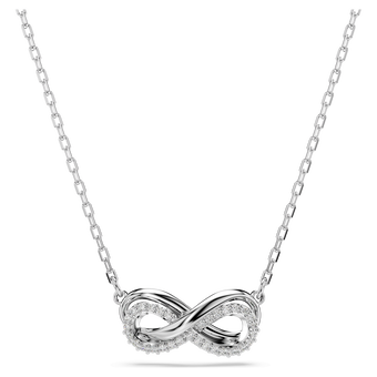 swarovski hyperbola pendant  pav   infinity  white  rhodium plated