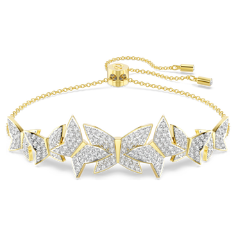 swarovski idyllia lilia bracelet  butterfly  white  gold tone plated