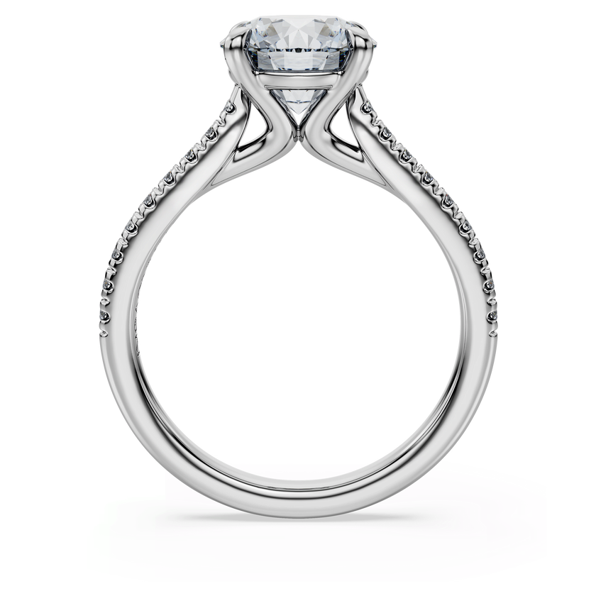 swarovski eternity solitaire ring  laboratory grown diamonds 2 2 ct tw  round cut  18k white gold