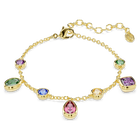 swarovski imber bracelet  mixed cuts  multicolored  18k gold finish