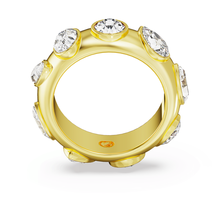 swarovski imber ring  mixed cuts  white  gold tone plated