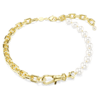 swarovski idyllia necklace  crystal pearl  white  gold tone plated