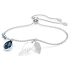 swarovski symbolica bracelet  wing  blue  rhodium plated