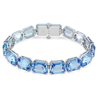 swarovski millenia bracelet  octagon cut  color gradient  blue  rhodium plated