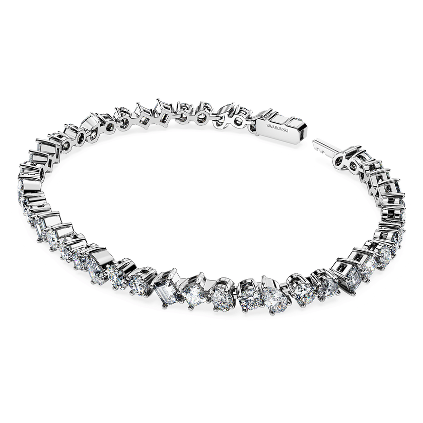 swarovski galaxy tennis bracelet  laboratory grown diamonds 4 9 ct tw  18k white gold