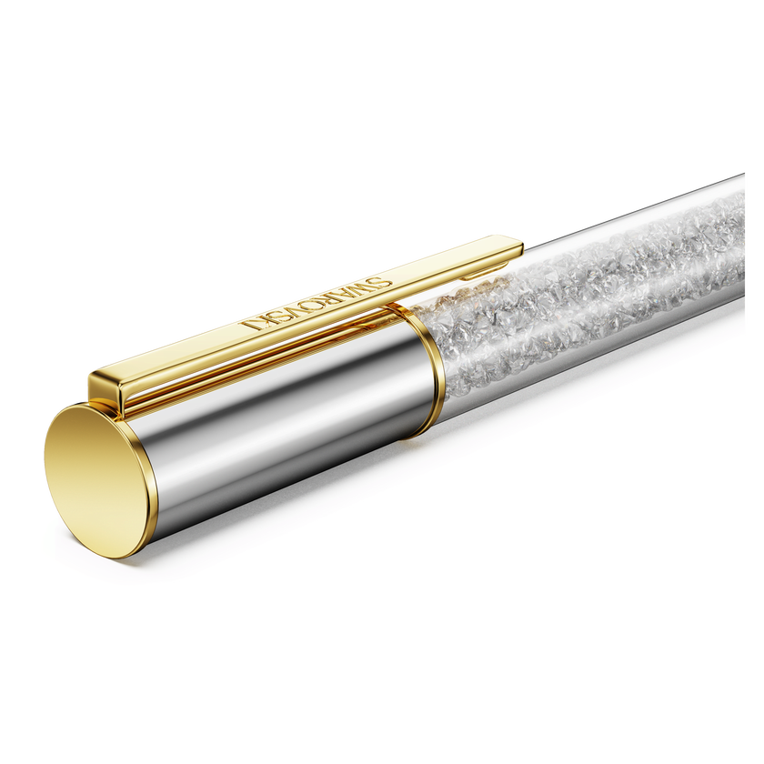swarovski crystalline ballpoint pen  silver tone  mixed metal finish