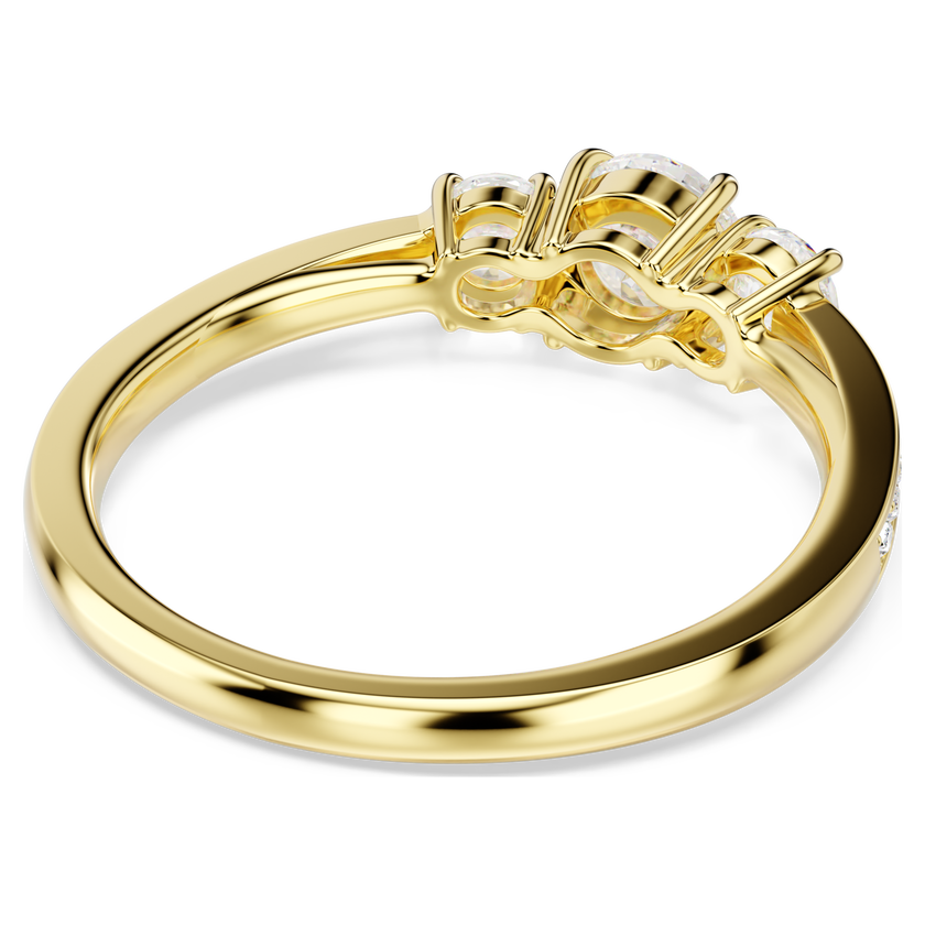 swarovski stilla attract ring  round cut  white  gold tone plated