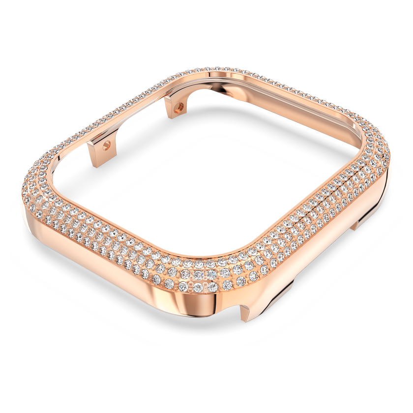 swarovski sparkling case  for apple watch  series 7  41 mm  rose gold tone