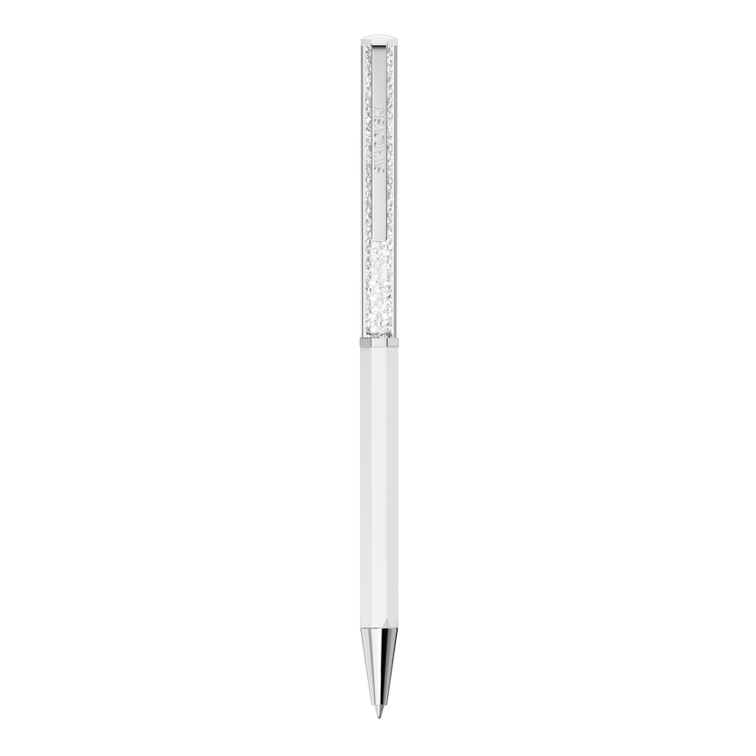 swarovski crystalline ballpoint pen  white lacquered  chrome plated