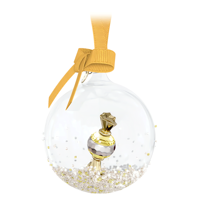 swarovski holiday cheers dulcis ball ornament  yellow