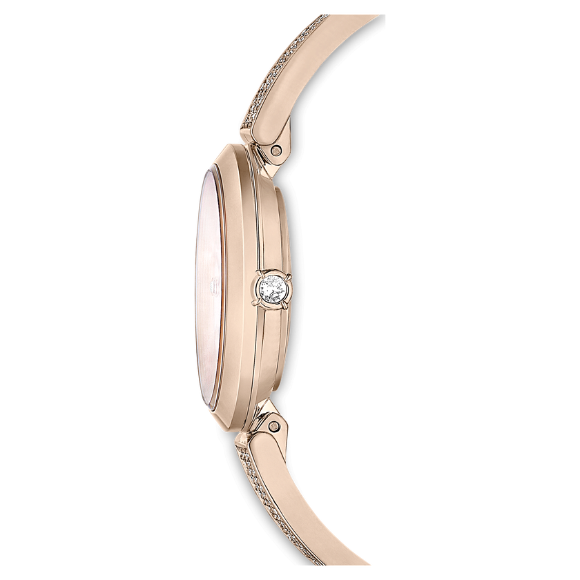 swarovski illumina watch  swiss made  metal bracelet  gold tone  champagne gold tone finish