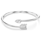 swarovski idyllia bangle  mixed cuts  arrow  white  rhodium plated