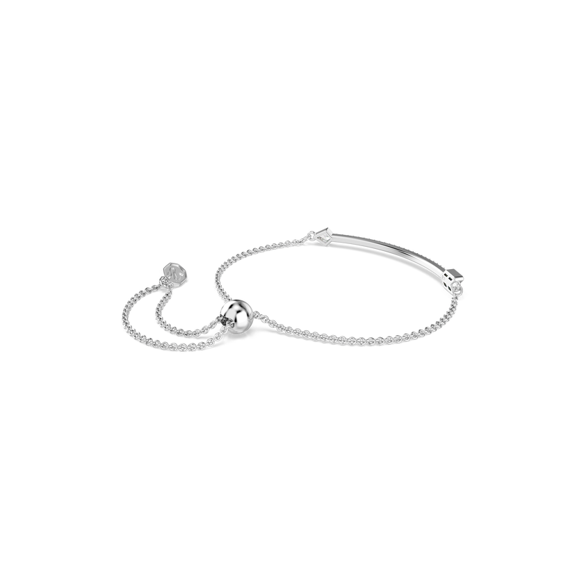 swarovski idyllia bracelet  mixed cuts  arrow  white  rhodium plated