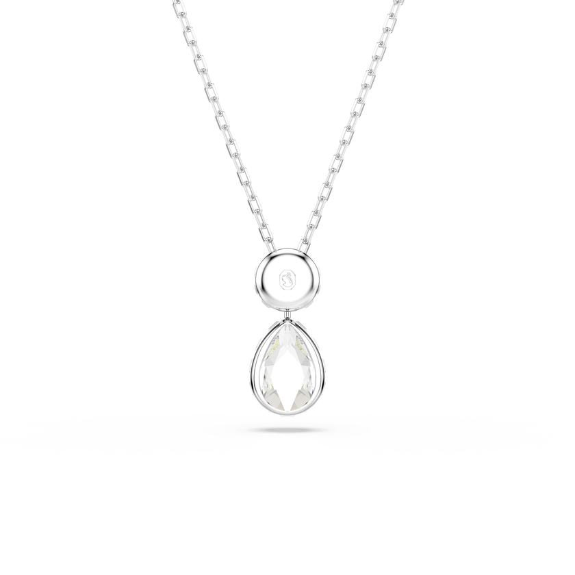 swarovski chroma pendant  mixed cuts  multicolored  rhodium plated