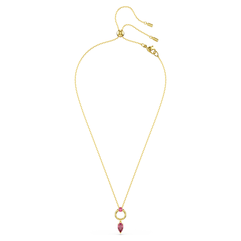 swarovski mesmera pendant  mixed cuts  red  gold tone plated