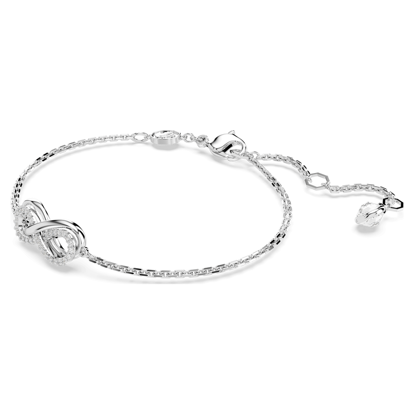 swarovski hyperbola bracelet  infinity  white  rhodium plated