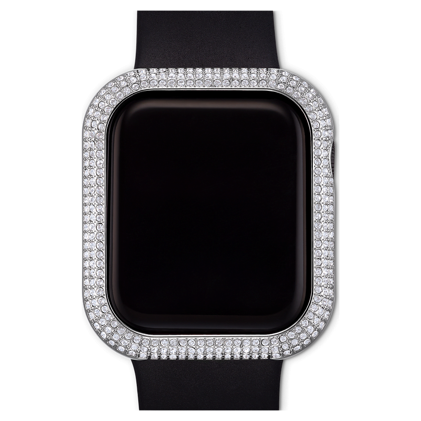 swarovski sparkling case  for apple watch  series 4   5  40 mm  silver tone