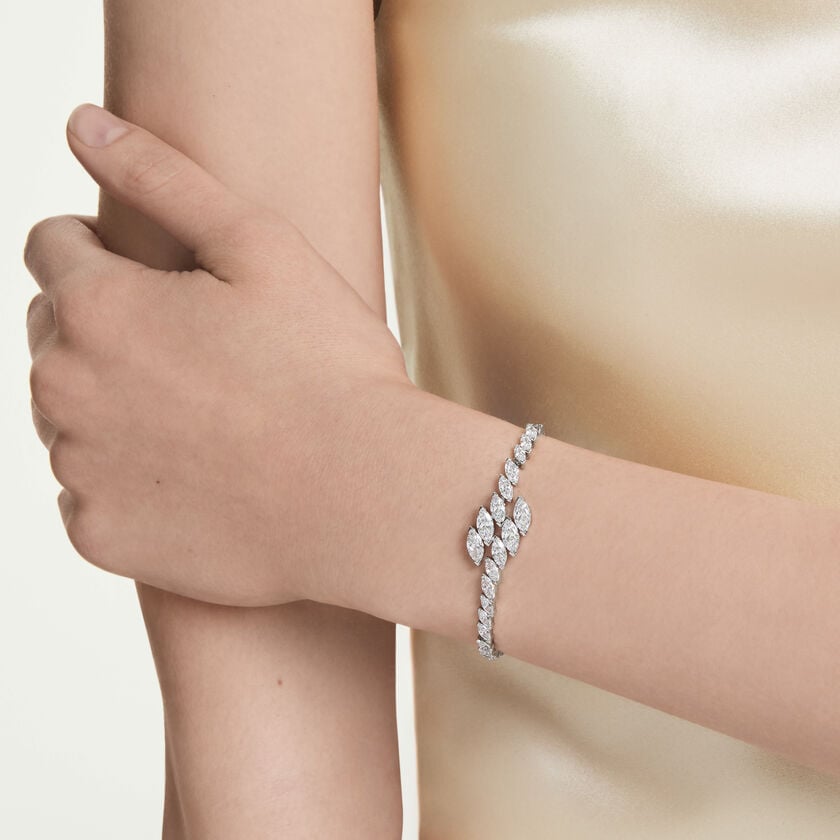 swarovski mesmera bracelet  marquise cut  white  rhodium plated