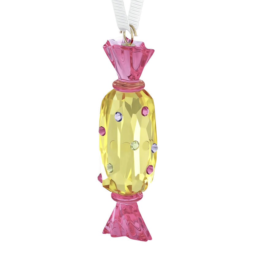 swarovski holiday cheers dulcis candy ornament  yellow