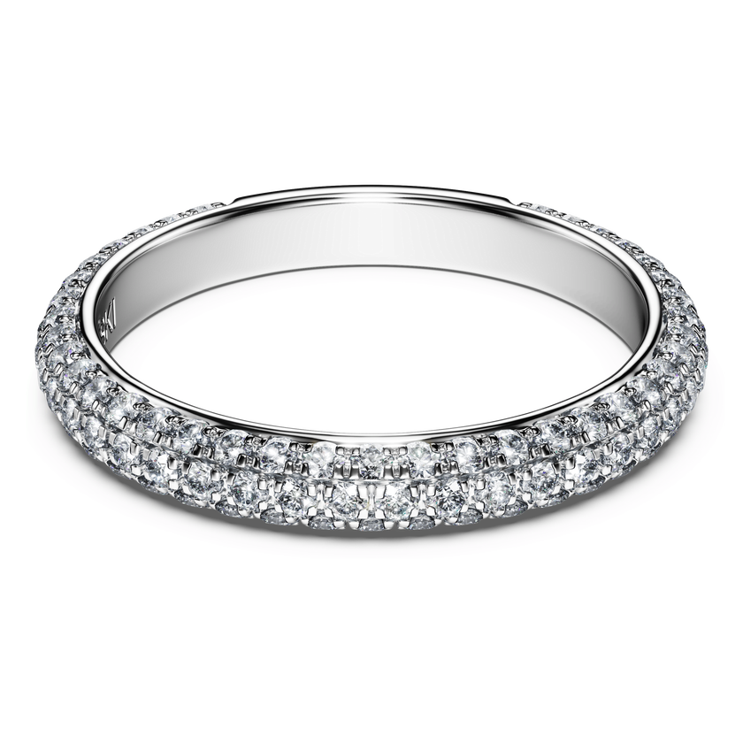 swarovski eternity band ring  laboratory grown diamonds 0 75 ct tw  18k white gold