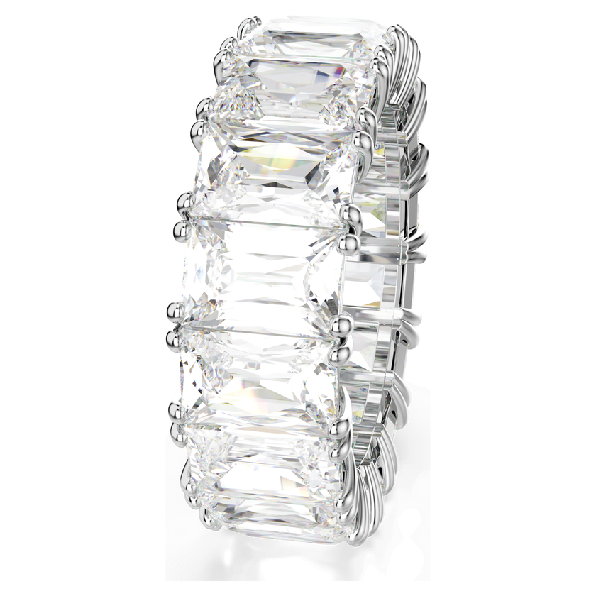 swarovski matrix vittore ring  baguette cut  white  rhodium plated