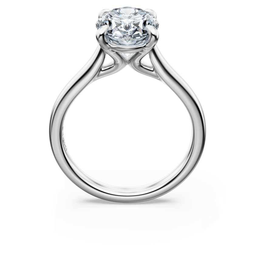 swarovski eternity solitaire ring  laboratory grown diamonds 3 ct tw  oval cut  18k white gold
