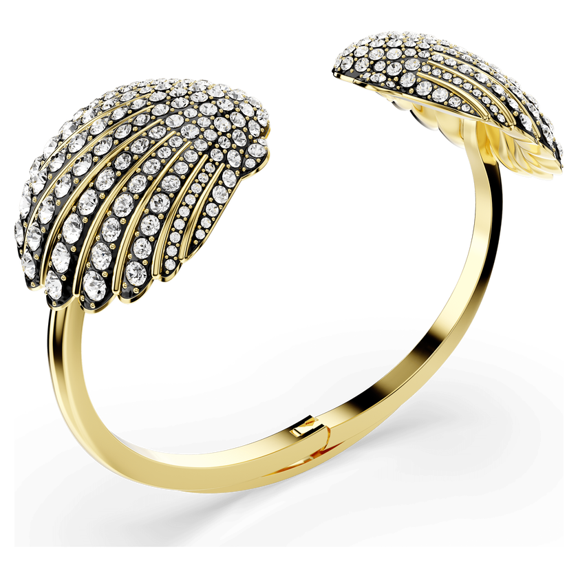 swarovski idyllia bangle  shell  white  gold tone plated