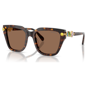 swarovski sunglasses  square shape  brown