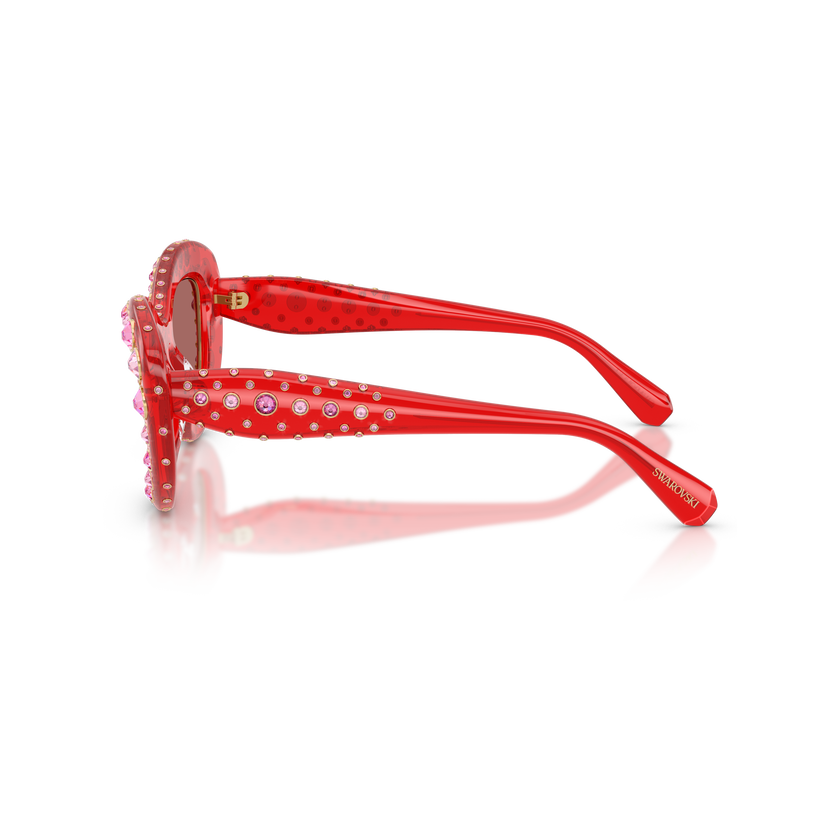 swarovski sunglasses  cat eye shape  sk6060  red