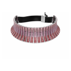 swarovski matrix choker  baguette cut  pink  rhodium plated