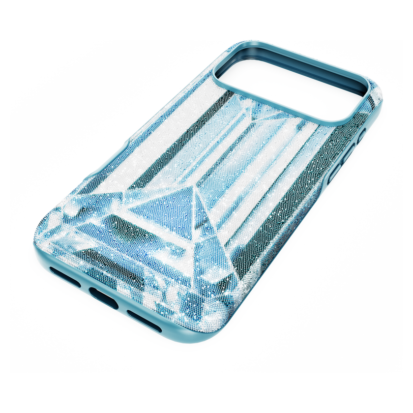 swarovski high smartphone case  crystal effect  iphone  17 pro max  blue