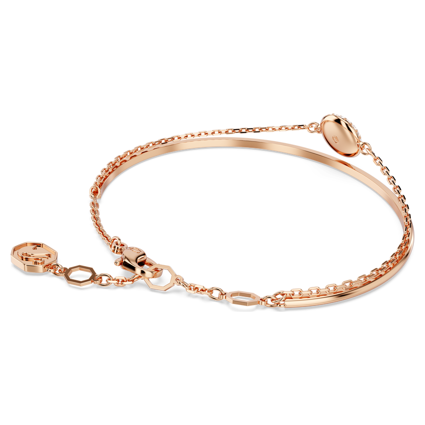 swarovski sublima bangle  white  rose gold tone plated