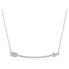 swarovski idyllia pendant  mixed cuts  arrow  white  rhodium plated