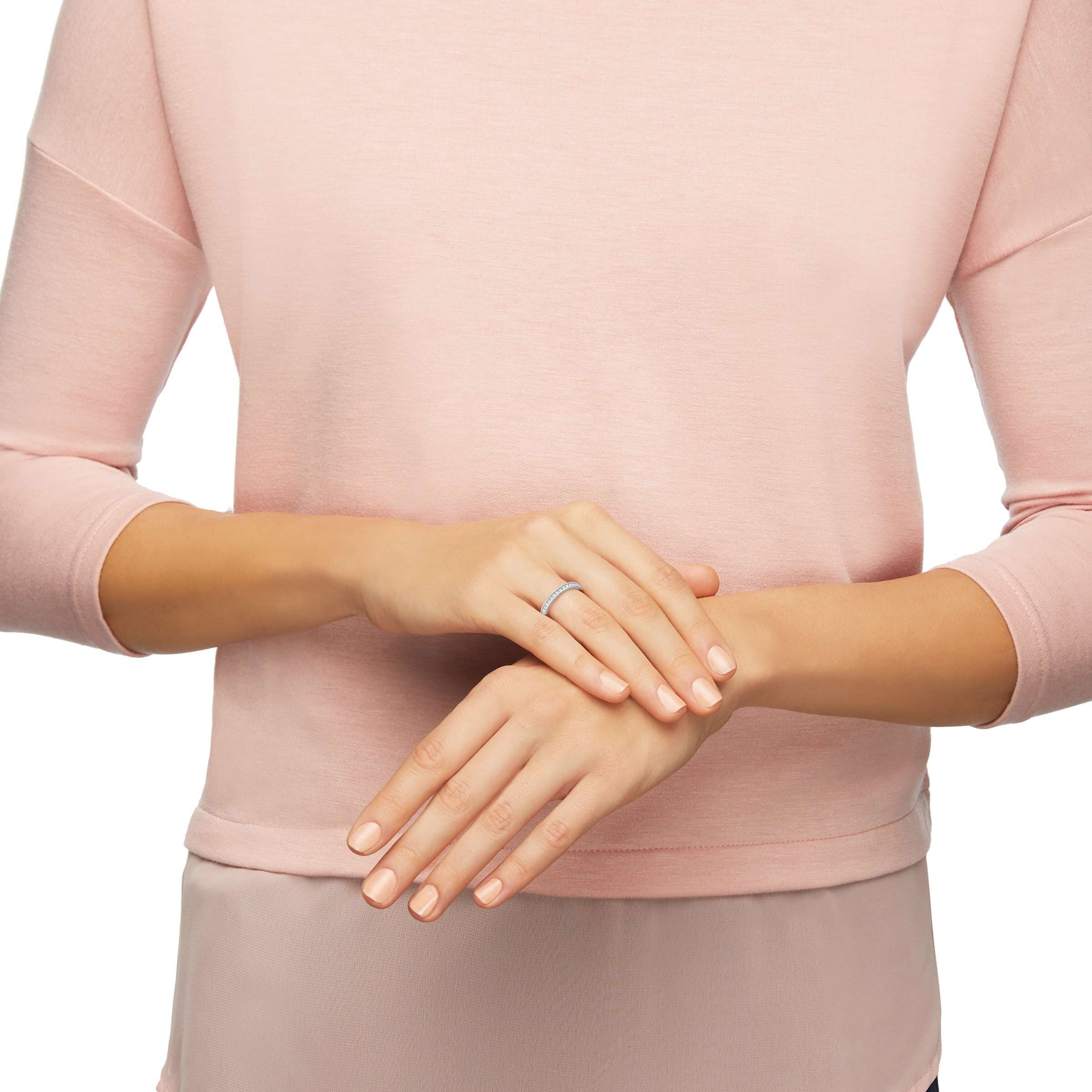 Buy Swarovski Matrix ring White Rhodium plated
