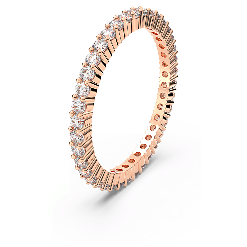swarovski matrix vittore ring  round cut  white  18k rose gold finish